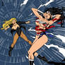 Black Canary VS Wonder Woman By Renemicheletti