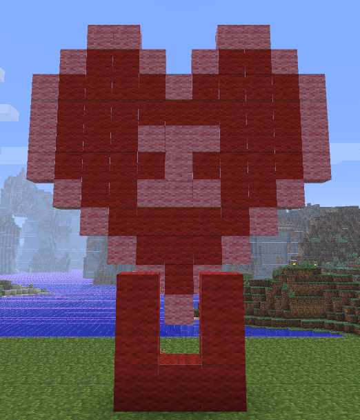 I Love You minecraft art