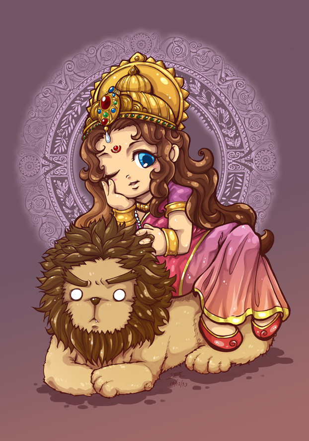 Durga chibi version by In-Sine on DeviantArt Durga chibi version by In-Sine on DeviantArt