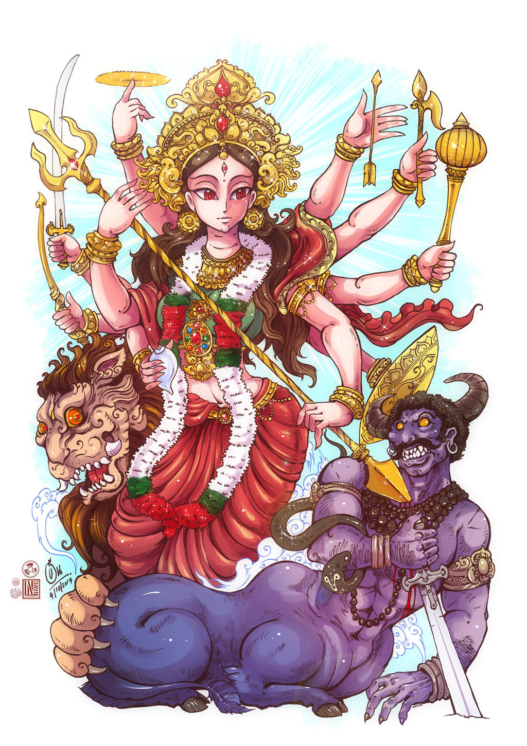 Durga Maa by In-Sine on DeviantArt