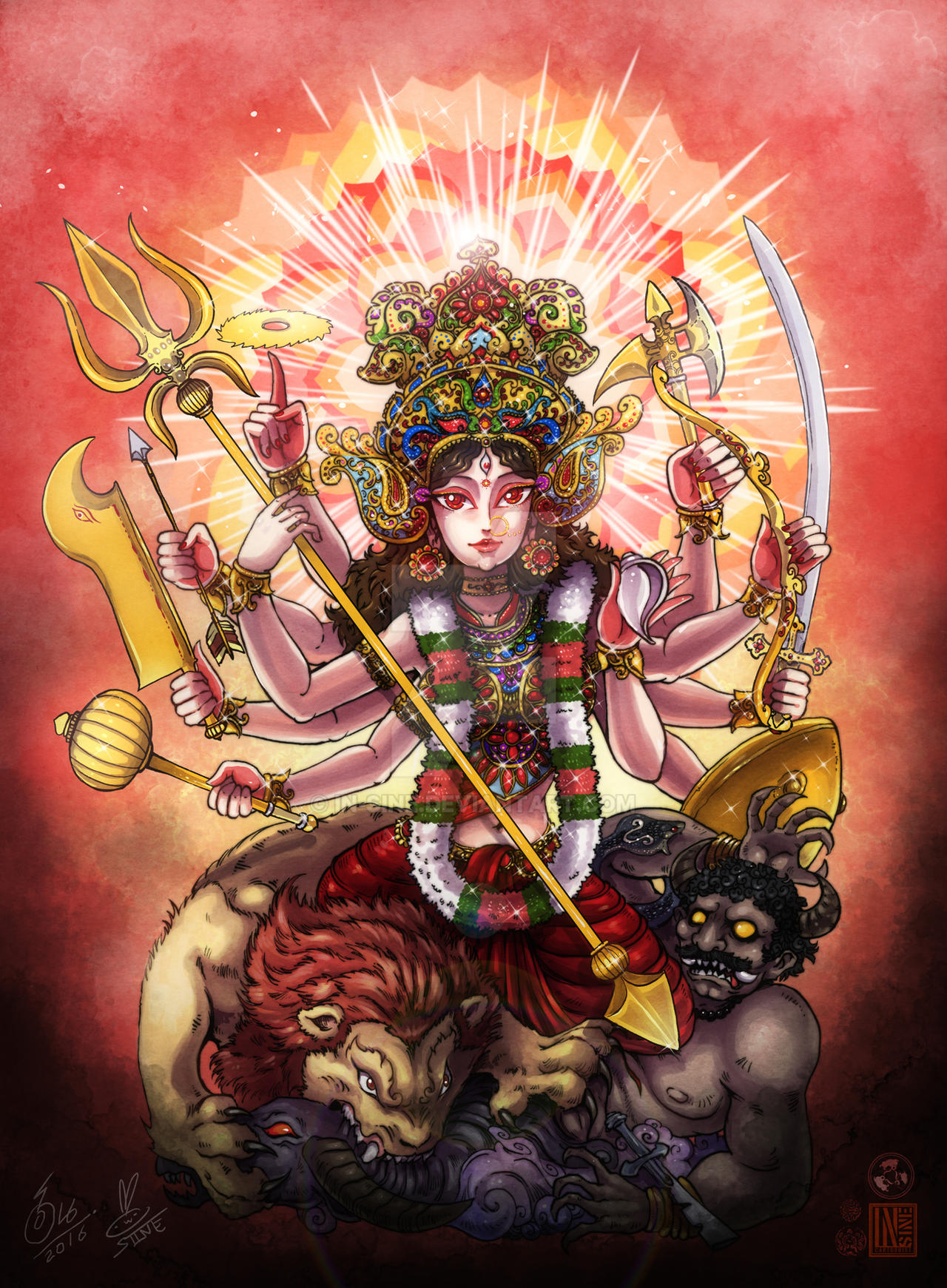 Durga maa by In-Sine on DeviantArt Durga maa by In-Sine on DeviantArt