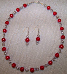 Bright Silver and Red Pearls