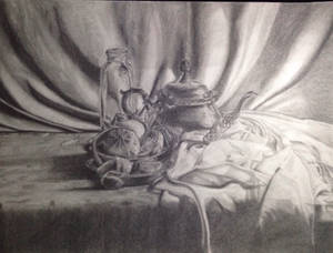 Still Life Graphite Drawing