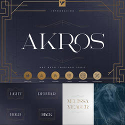 Akros  Art Deco Serif  Extras