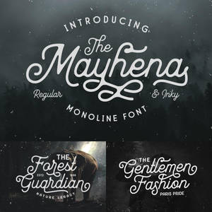 Mayhena Monoline Font