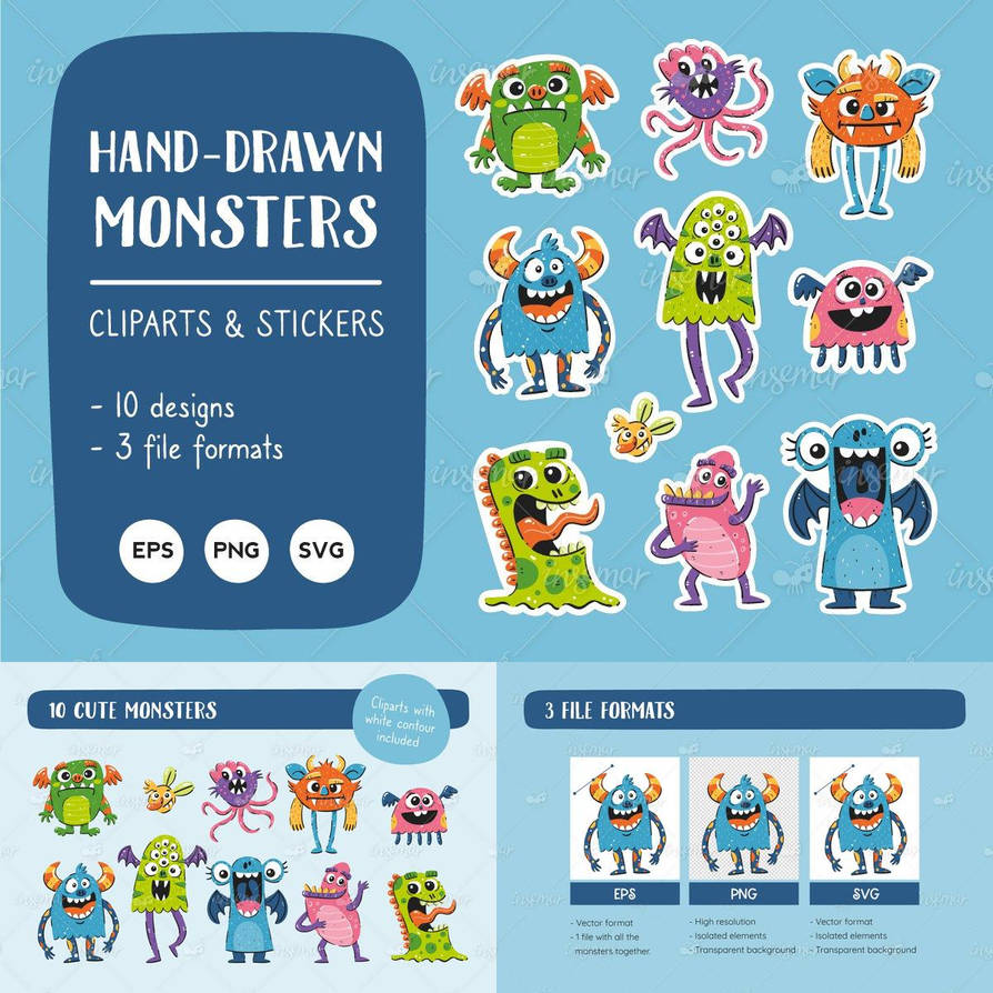 Cute Monster Collection by uousionolenso on DeviantArt