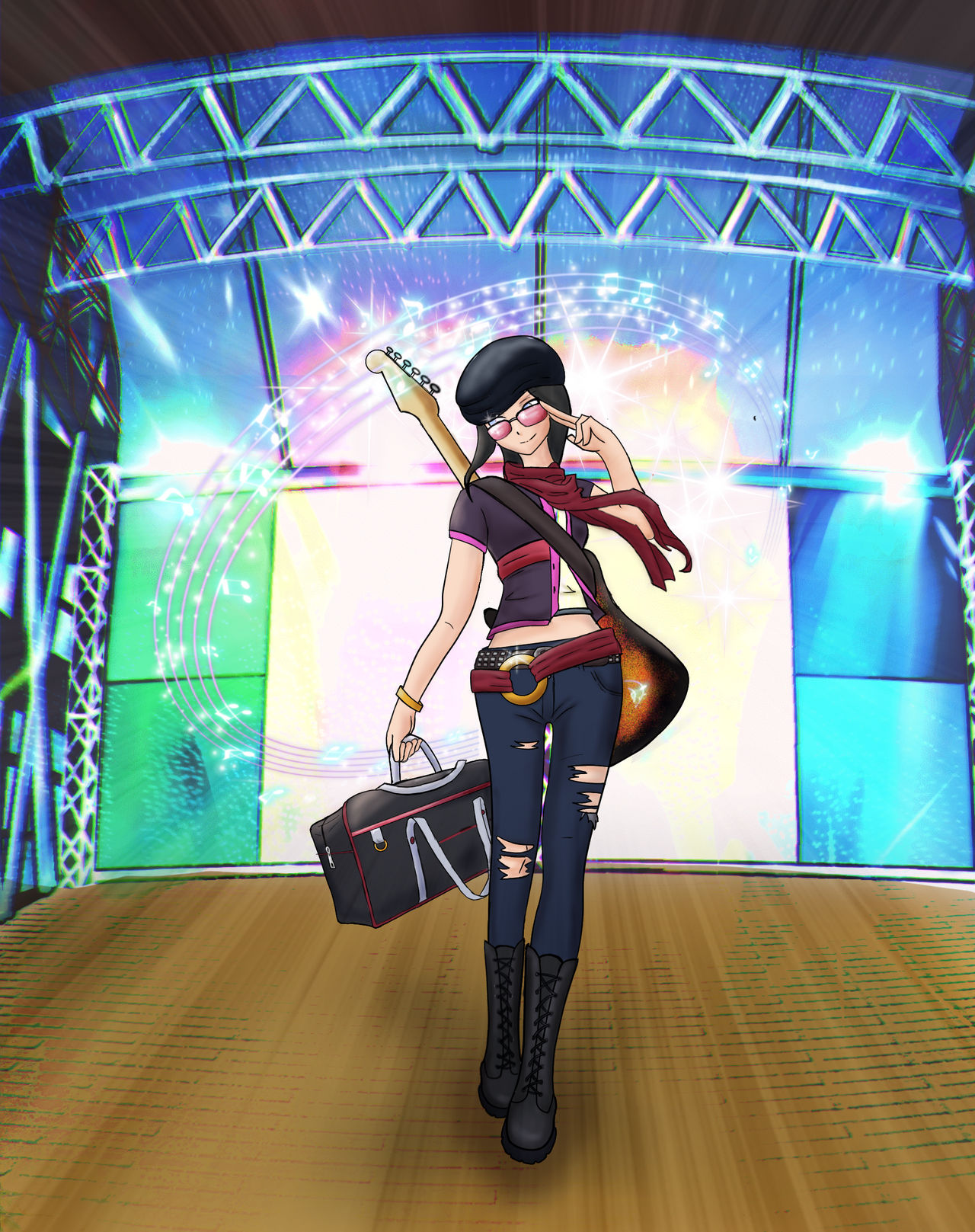 Girl At The Rock Show by AlexMcCorristin on DeviantArt