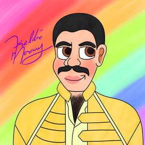 Freddie Mercury -- Portrait In Pastels