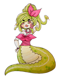 Pretty snake lady