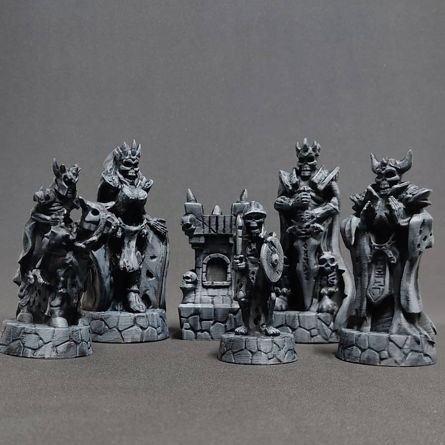 Death Rider Chess Set 3d printed chess set Undead army by NemoMK2 on DeviantArt