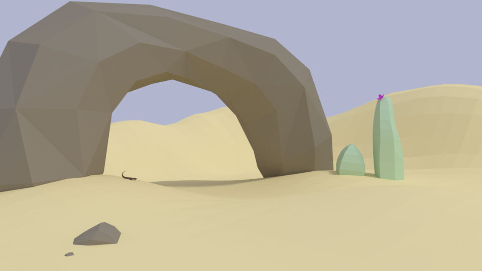 Low Poly Desert Scene - 04 January 2017 - LNA by dexter-roderick on ...