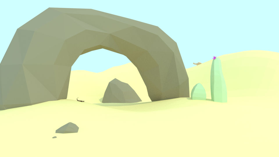 Low Poly Desert Scene - 05 January '17 - Final by dexter-roderick on ...