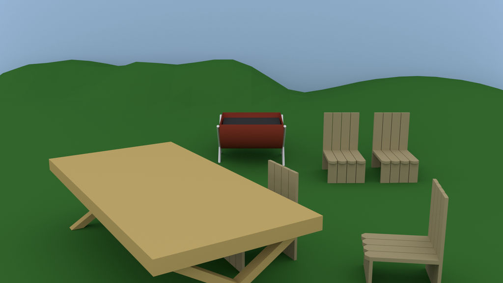 Low Poly BBQ - Daily3D by dexter-roderick on DeviantArt