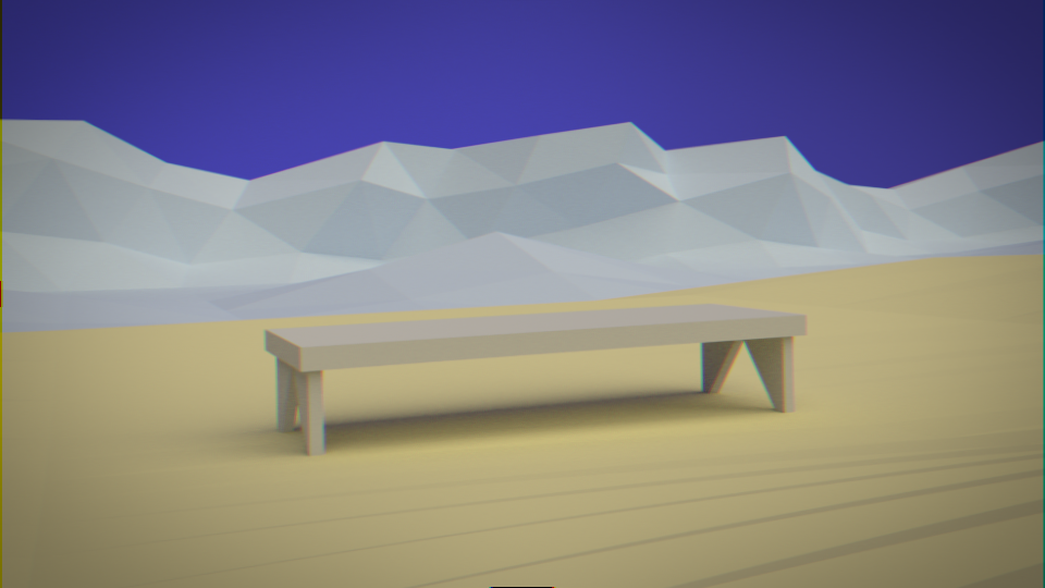 Beach Bench for /r/Daily3D by dexter-roderick on DeviantArt