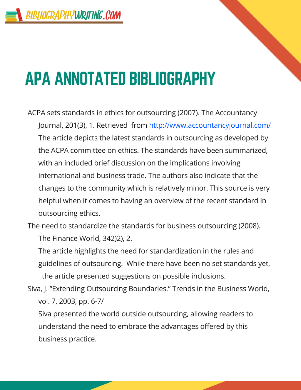 APA Annotated Bibliography Sample by WritingBibliography on DeviantArt