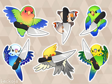 knifebird charm designs