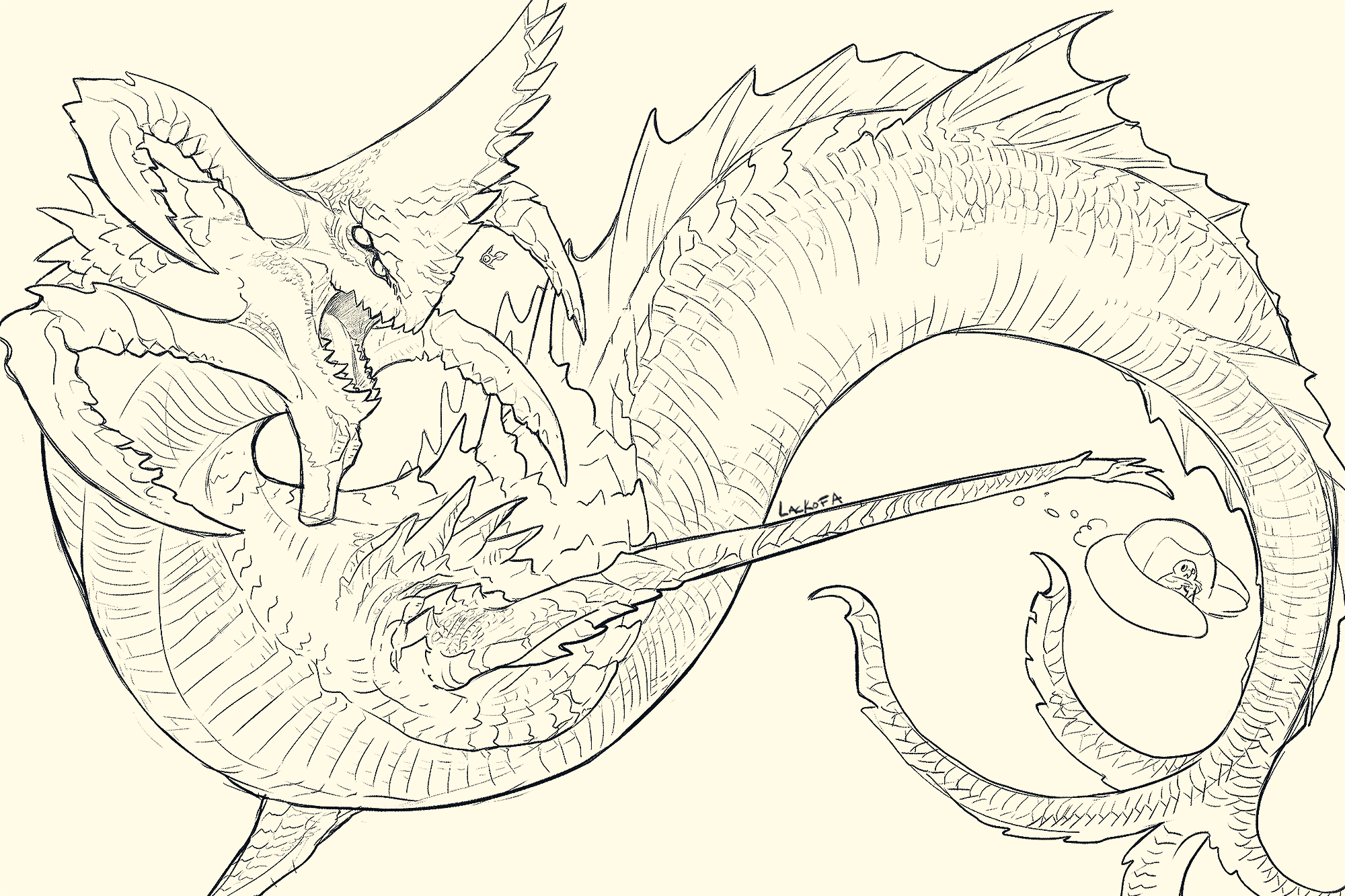 Lthathan Draw Reaper Leviathan (MonHun style) by lackofa on DeviantArt