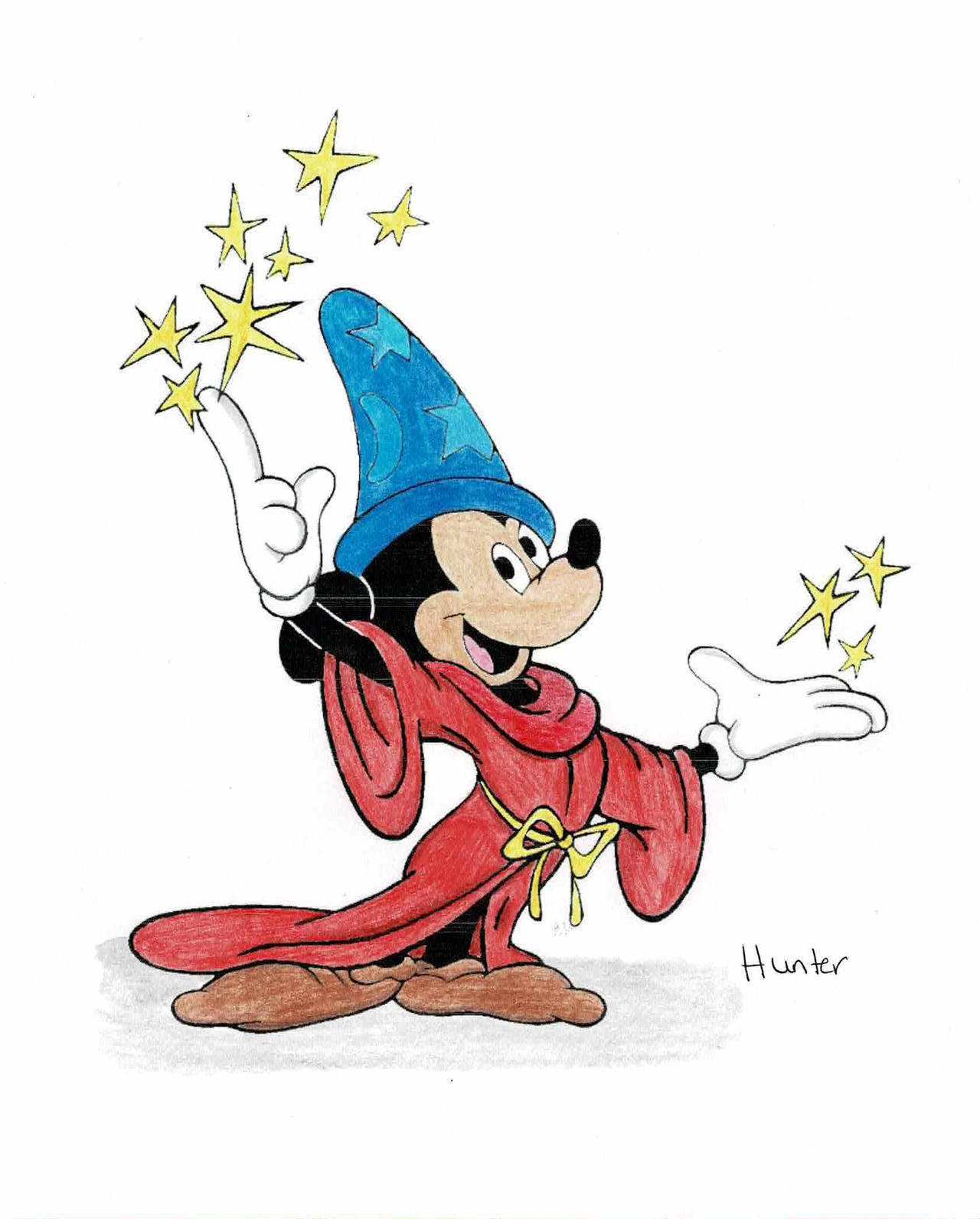 Mickey Mouse Wizard Coloring Pages