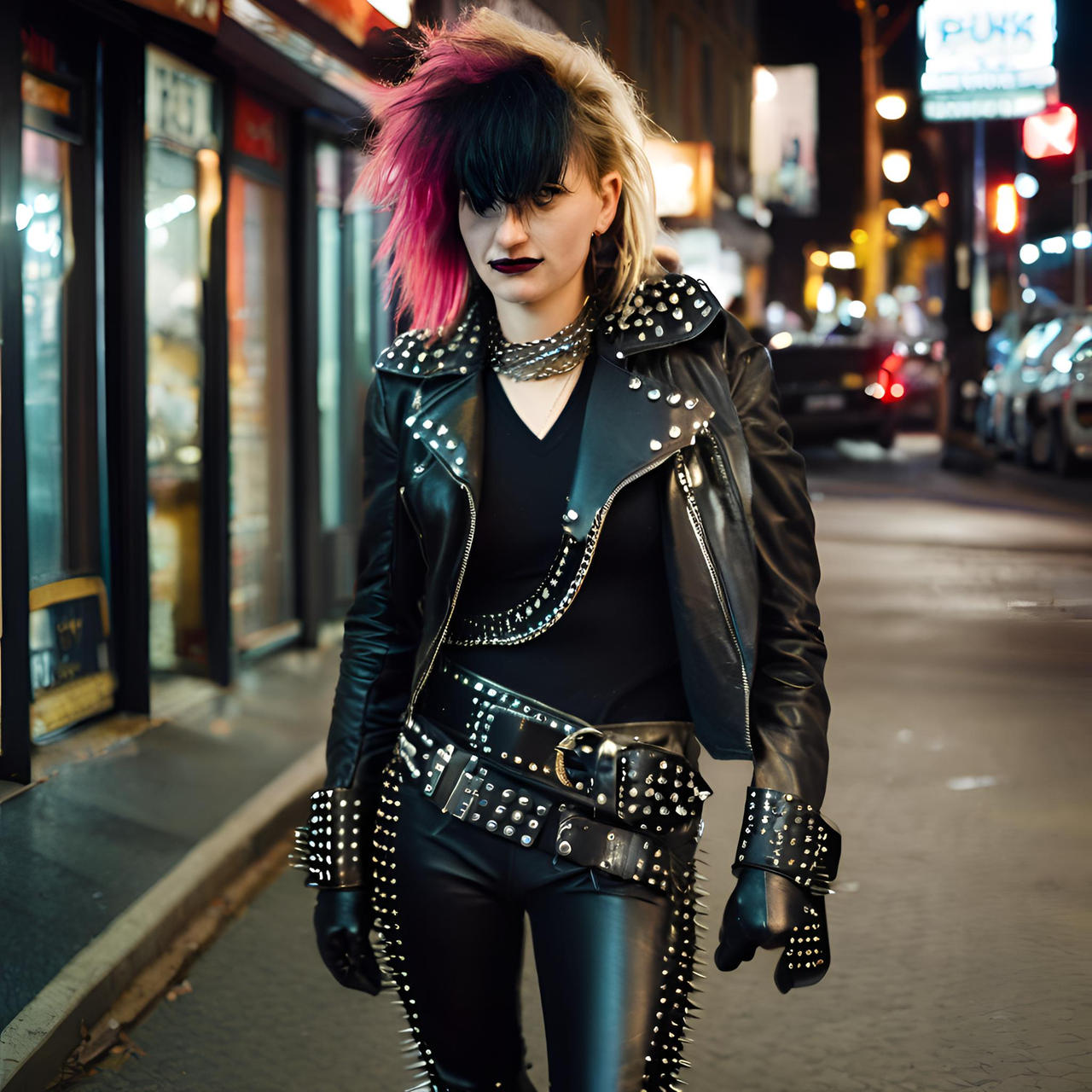 Fancy Punk Two Punkfemale Full Leather Clothes, A Lot Of Stud by TheRudeSisterS on ...