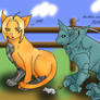 Ed and Al in cat forms