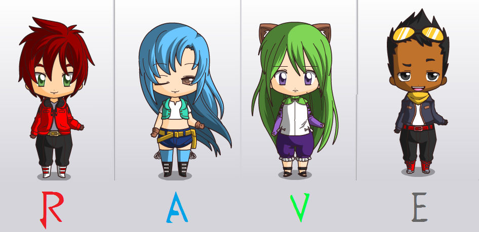 Creative Rave Characters Team RAVE by RXArts on DeviantArt