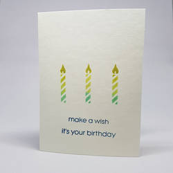 birthday card - ombre candles