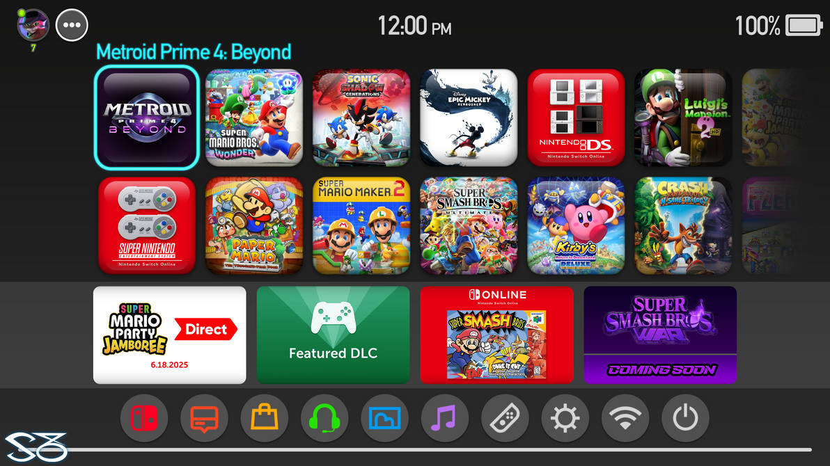 New Switch Menu 2.0 Dark by Shadow364FSF on DeviantArt