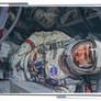 Astronaut Wally Schirra, and cramped Gemini craft