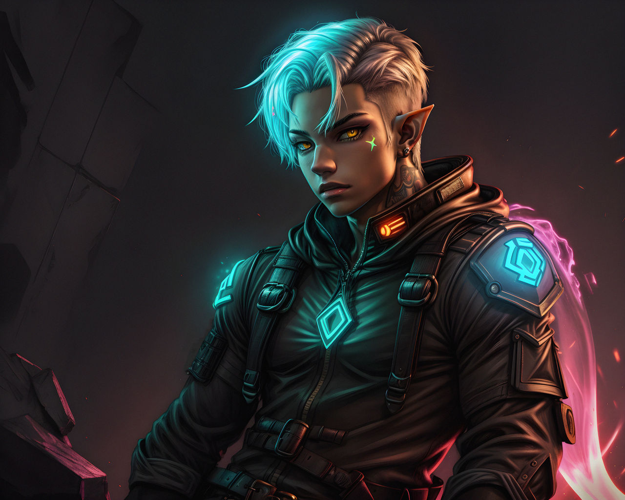Engineering Elf Scifi Elf 03 by TheDiffusionGuy on DeviantArt