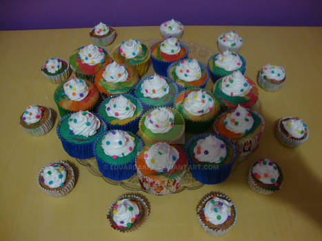 Rainbow cupcakes II