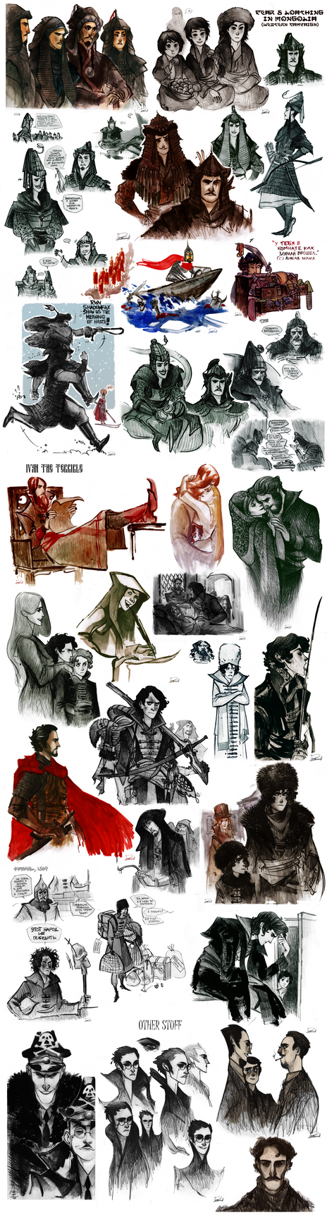 Historical sketchdump IX by Phobs