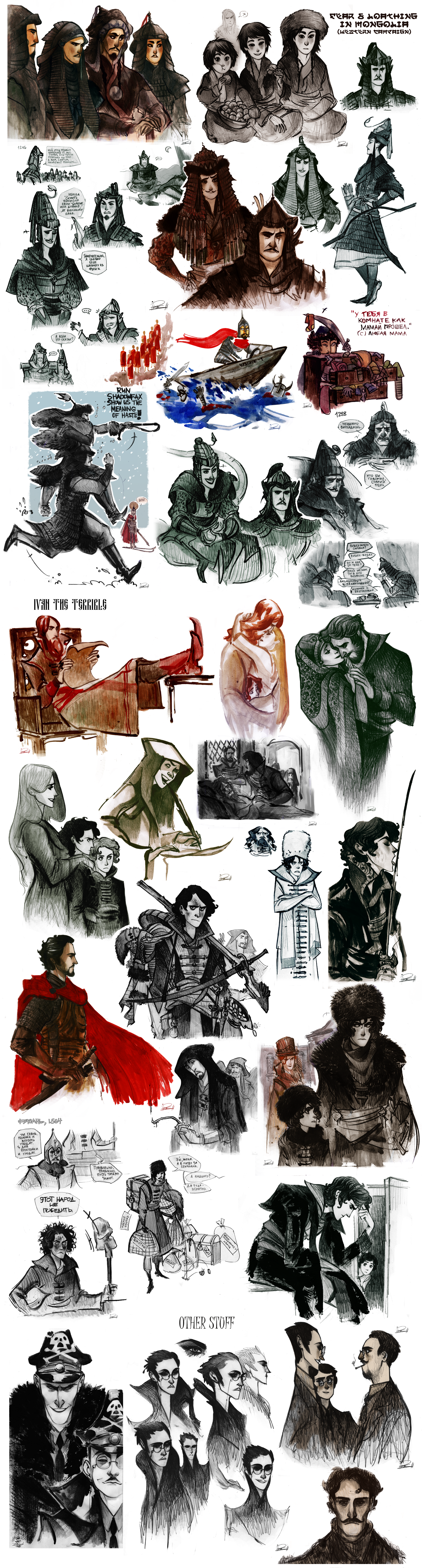 Historical sketchdump IX by Phobs