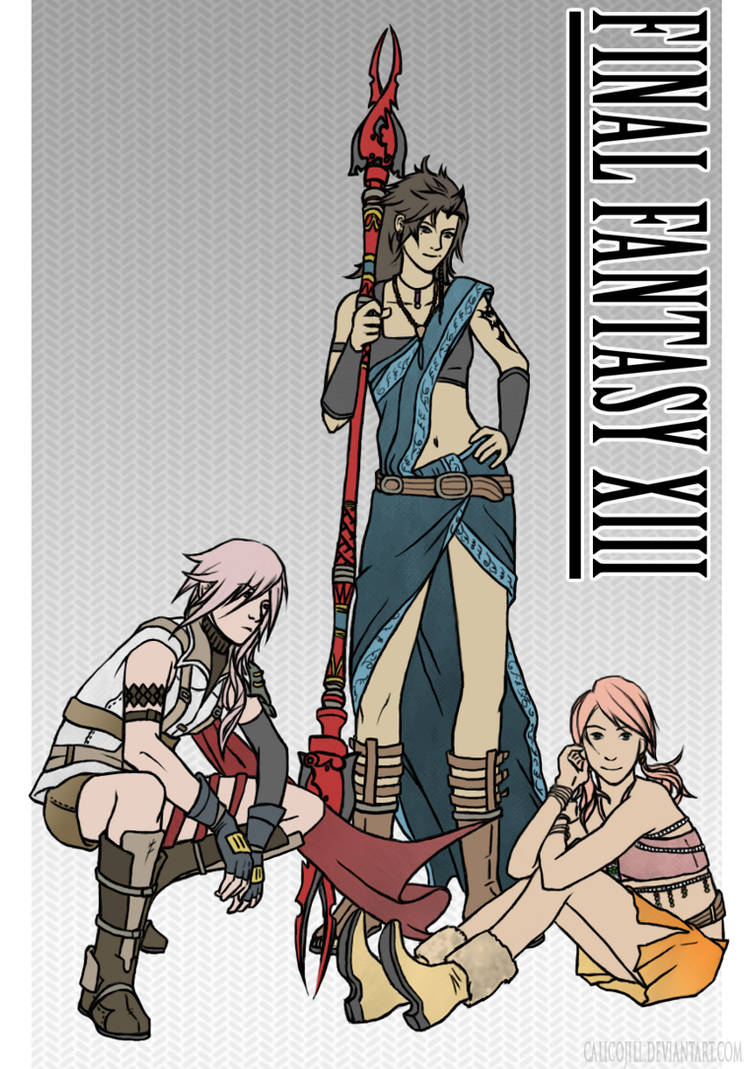 Girls of FFXIII Colour by calicoJill on DeviantArt