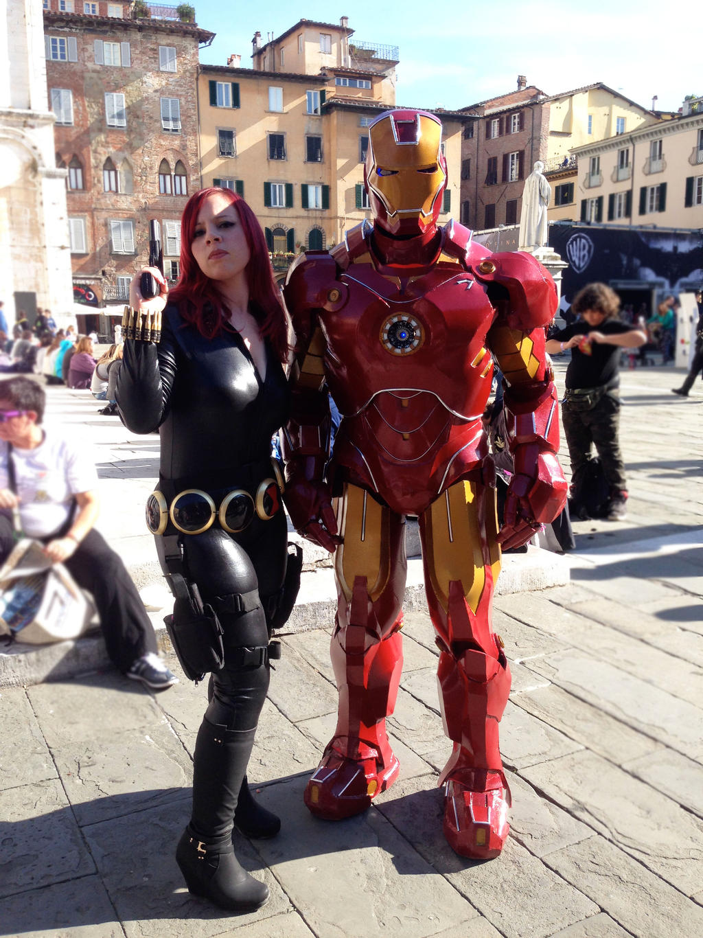 Black Widow with Iron Man