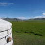 yurt and landscape