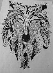 Wolf Zentangle