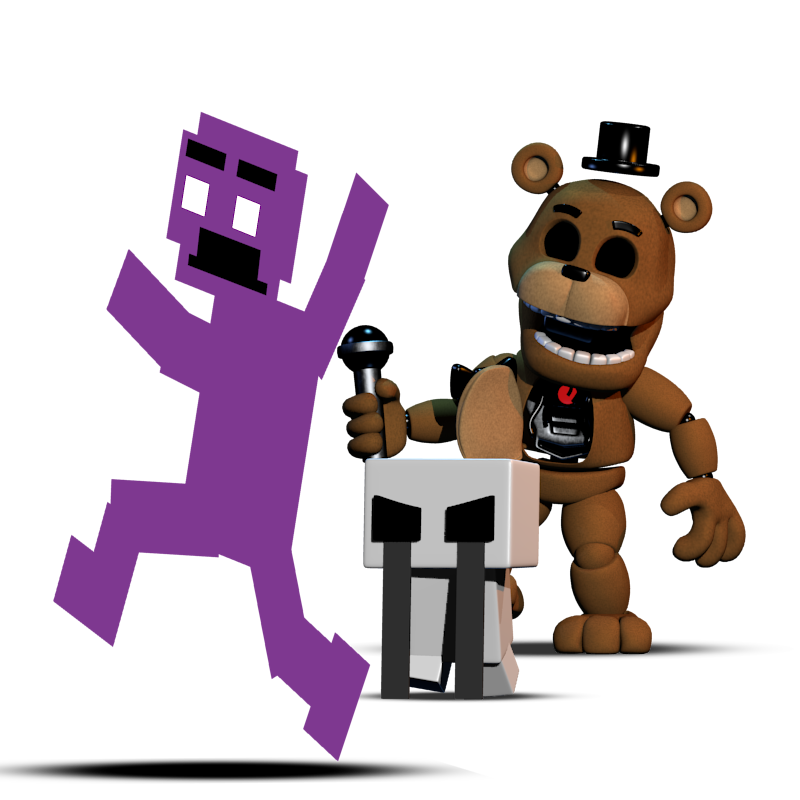 Freddy fazbear pouting, fnaf 1, 3d render, scott cawthon, blender