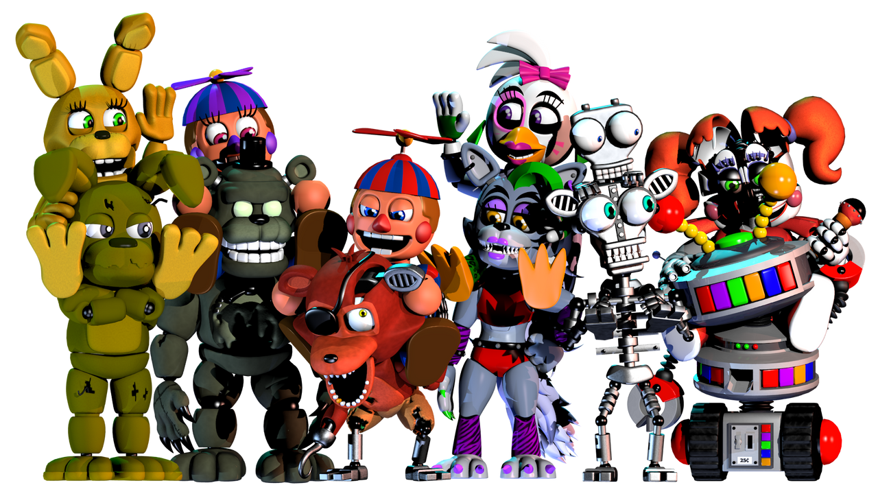 FNAF World Random Renders: FNAF 2 Meets FNAF World I think you guys are  going to enjoy this one (Comment which cam is your favorite) :  r/fivenightsatfreddys