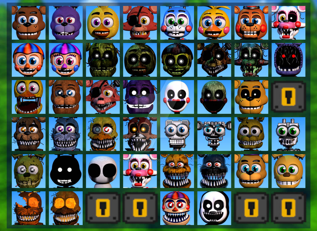 FNaF World character menu pic by DreemurrEdits87 on DeviantArt