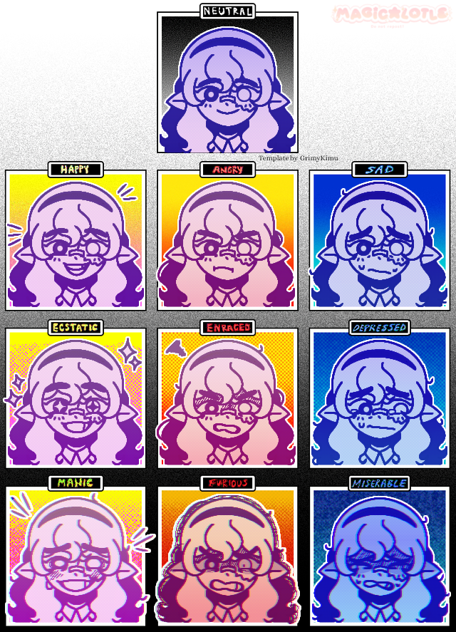 Pixel Omori Emotions Chart by MelloeHelloe on DeviantArt