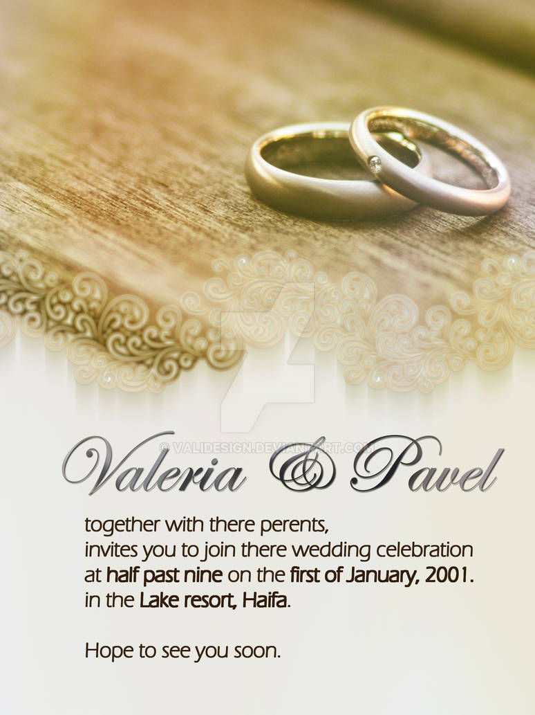 Send Ring Invitations Wedding Invitation- Rings by ValiDesign on DeviantArt