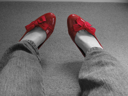 red shoes
