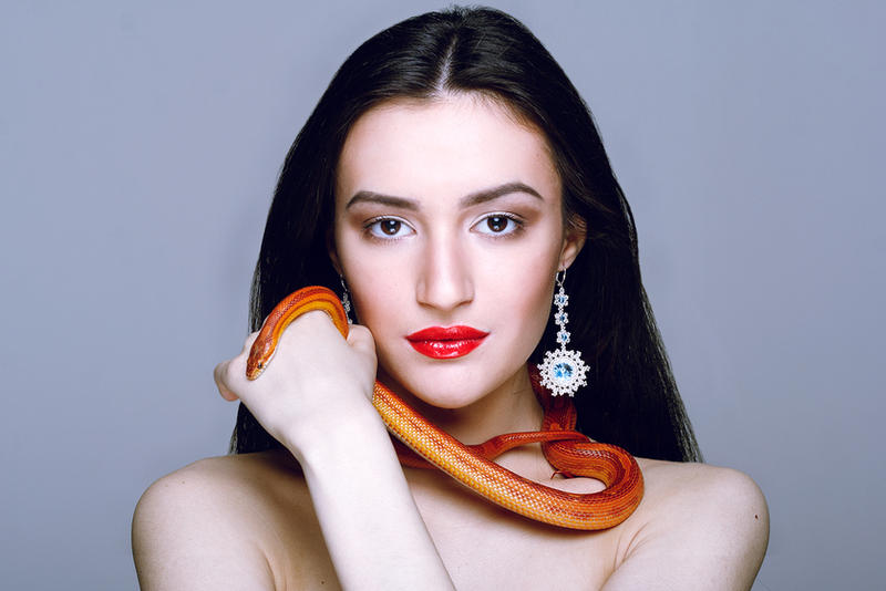 Beauty with a snake