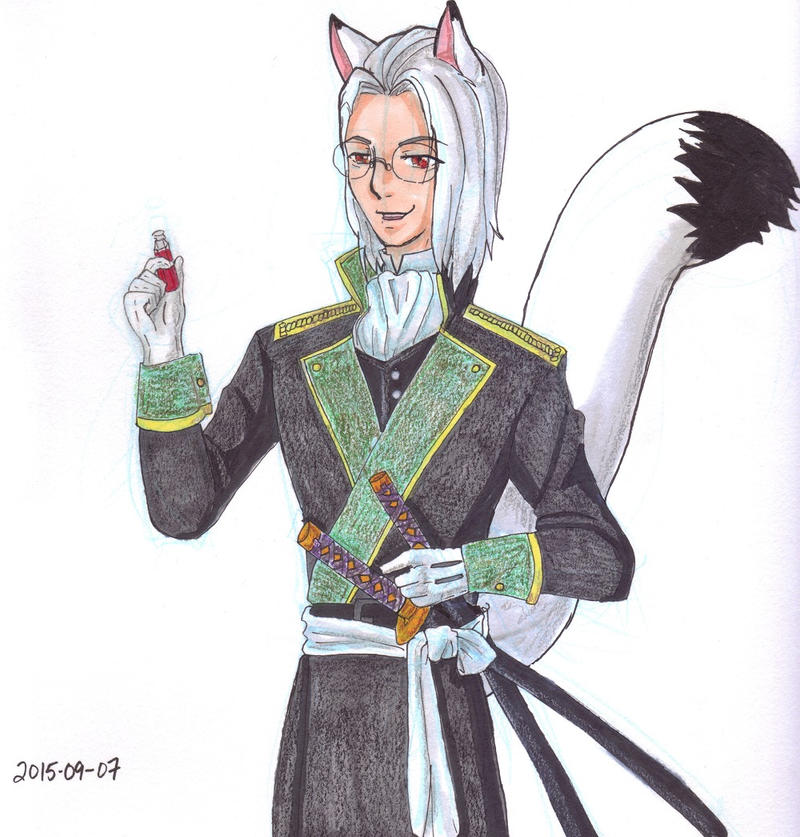 Silver Rasetsu Hakuouki - Foxy Rasetsu Sannan Keisuke by meistergao on DeviantArt