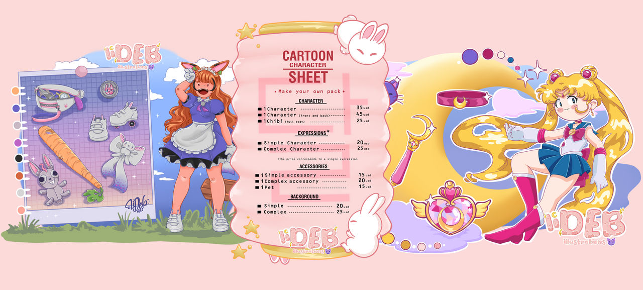 Character Sheet Cartoon by liDebart on DeviantArt