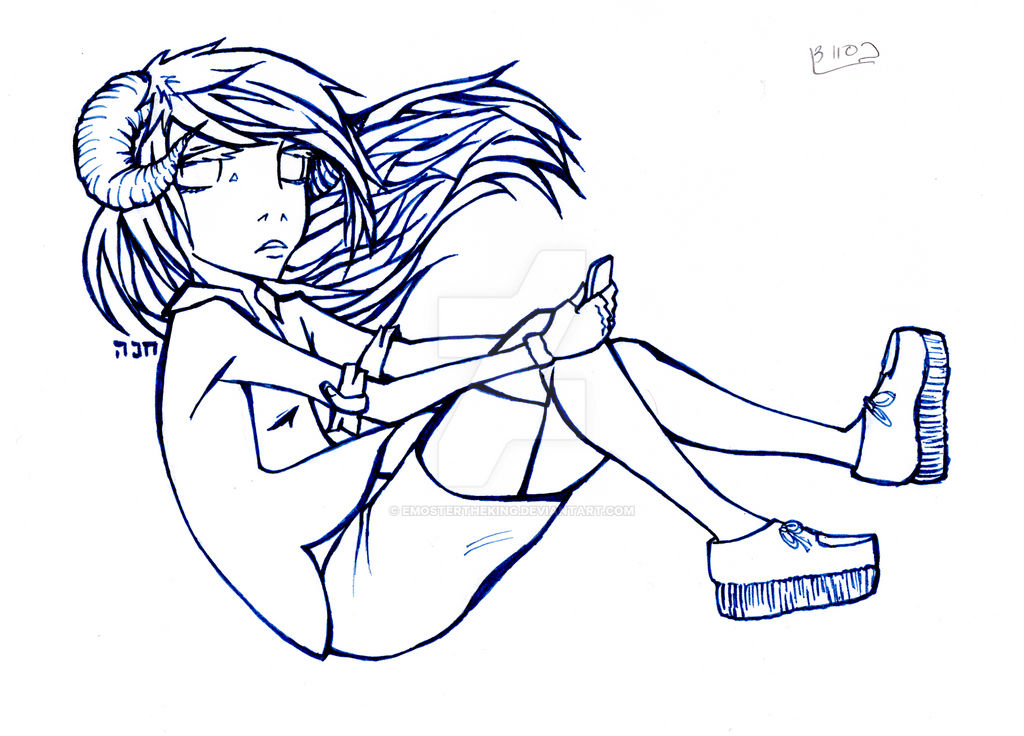 Humanized Ram Ram Persona Lineart by emostertheking on DeviantArt