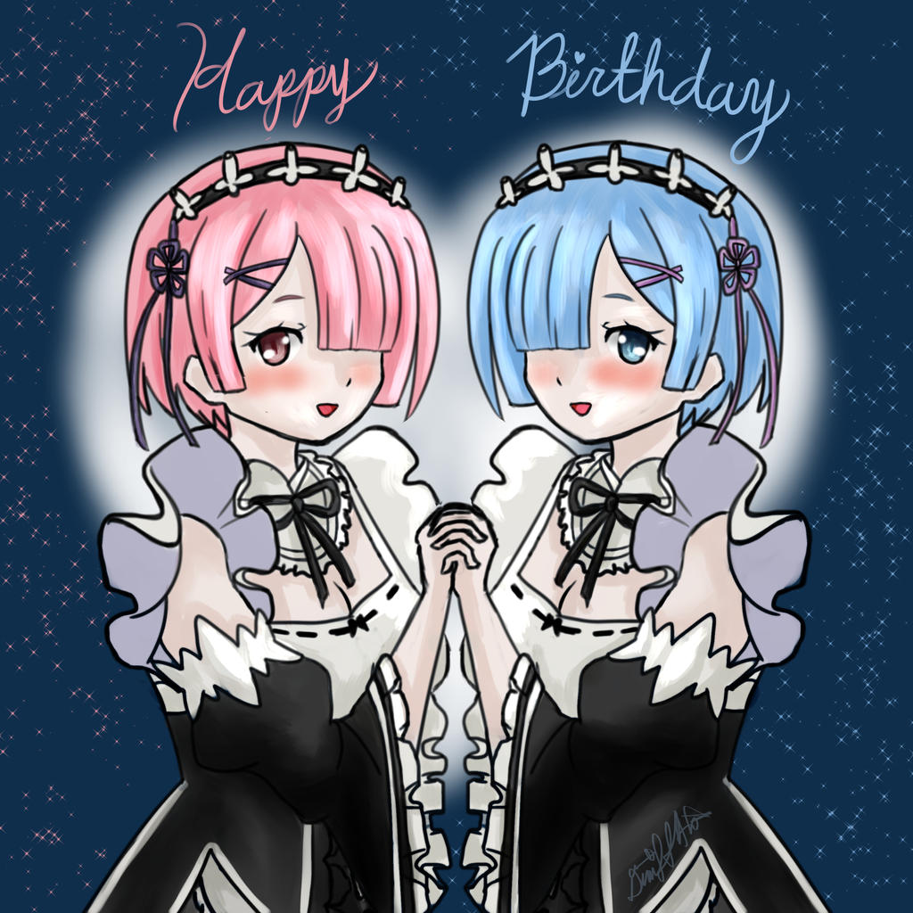 Ram and Rem - Re:Zero by OneWhoWatchesFires on DeviantArt