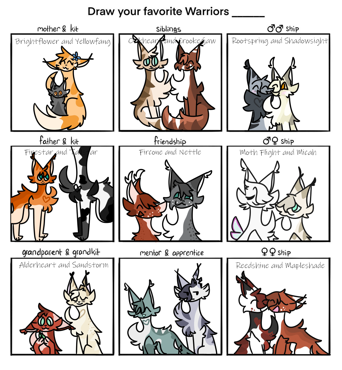 My favorite characters from Warrior Cats – by peachholic – BlogClan