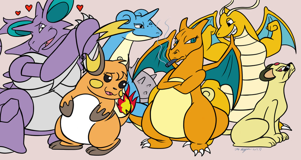 My/Red's Pokemon Fire Team by Noratcat on DeviantArt