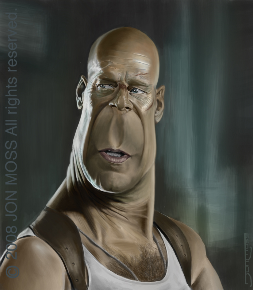 Bruce Willis Caricature